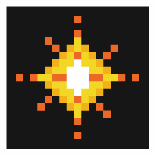 Golden Pixel Icon